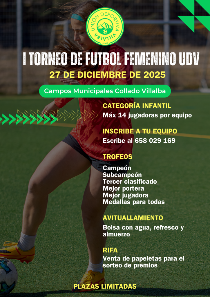 Cartel I Torneo Femenino UD Villalba 724x1024