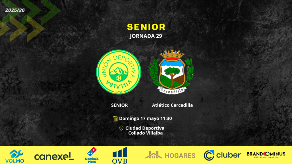 Previa | Senior vs. Atlético Cercedilla Imagenes Destacadas Web UD 11 1024x576